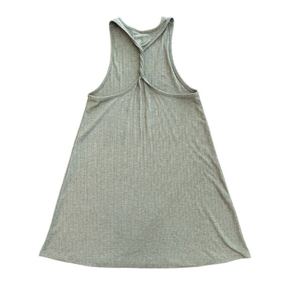 O'Rageous Women's Twist Back Dress Green Size Small Ribbed Beach Sundress - Picture 1 of 4